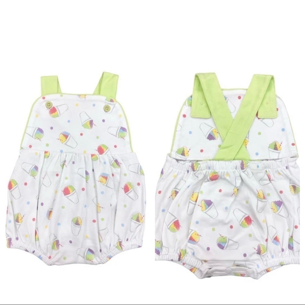 LA LUNA BOY  GIRL SNOWBALL
SLEEVELESS BUBBLE ROMPER JUMPSUIT